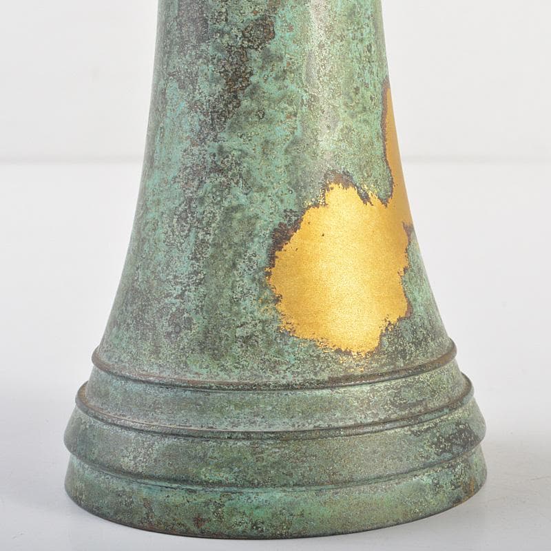 平安 秦蔵六造 塗金銅 立鼓式花瓶 M R7423 - メルカリ