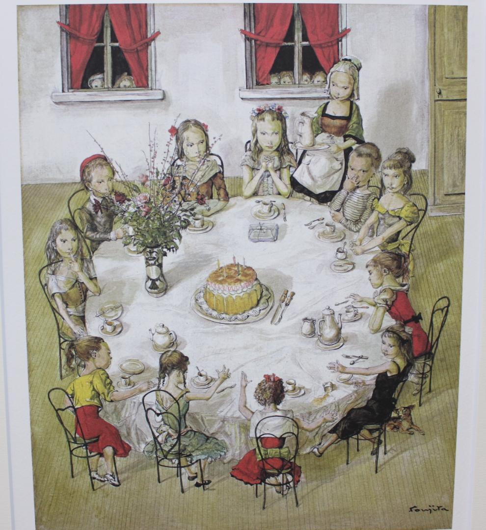 藤田嗣治 エスタンプリトグラフ「誕生日」 75部限定 45/75 - メルカリ