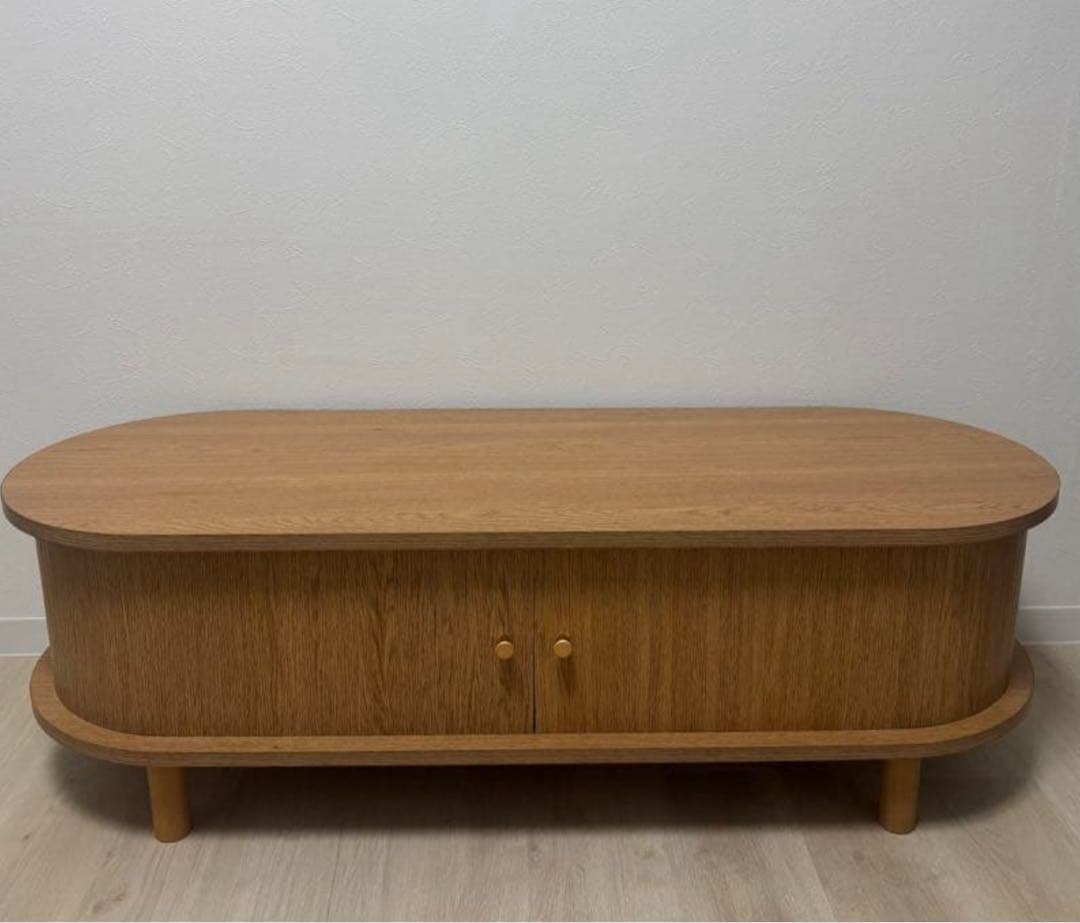 11/30まで最終値下げ！ 蛇腹 オーバル ウッドテレビボード 楽天市場