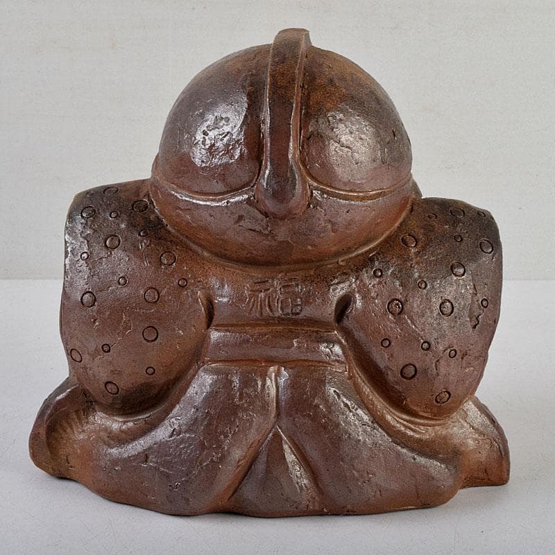 備前焼 福助 置物 縁起物 高さ約16.5㎝ 在銘 V 9094 - メルカリ