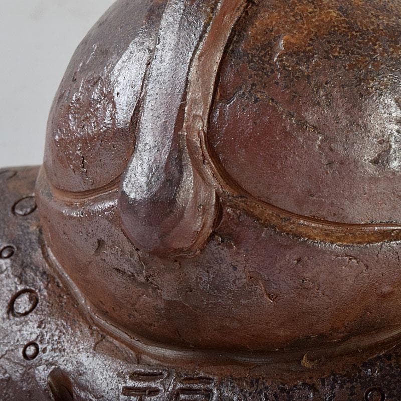 備前焼 福助 置物 縁起物 高さ約16.5㎝ 在銘 V 9094の通販はau PAY