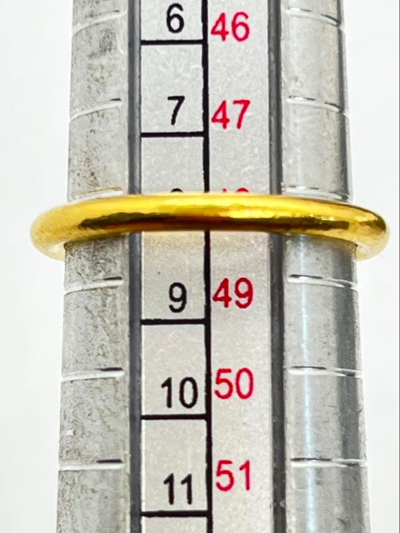 K24 純金無地リング3.06g指輪リング 刻印ありハンドメイド K24 Pure