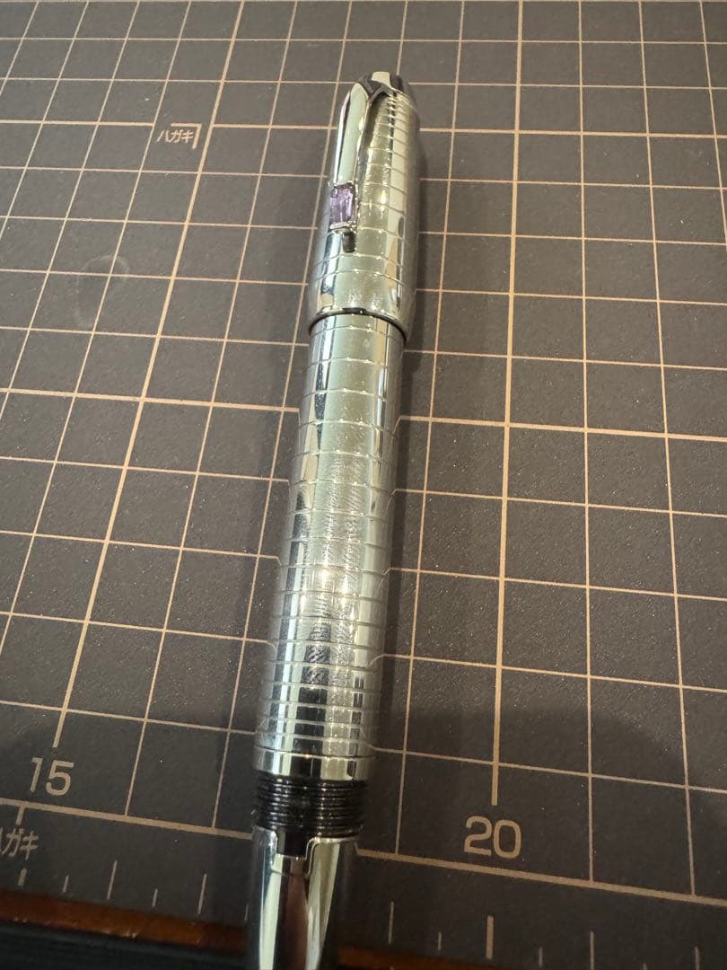 MONTBLANC モンブラン 万年筆 ボエム スチール/アメジストペン先18k