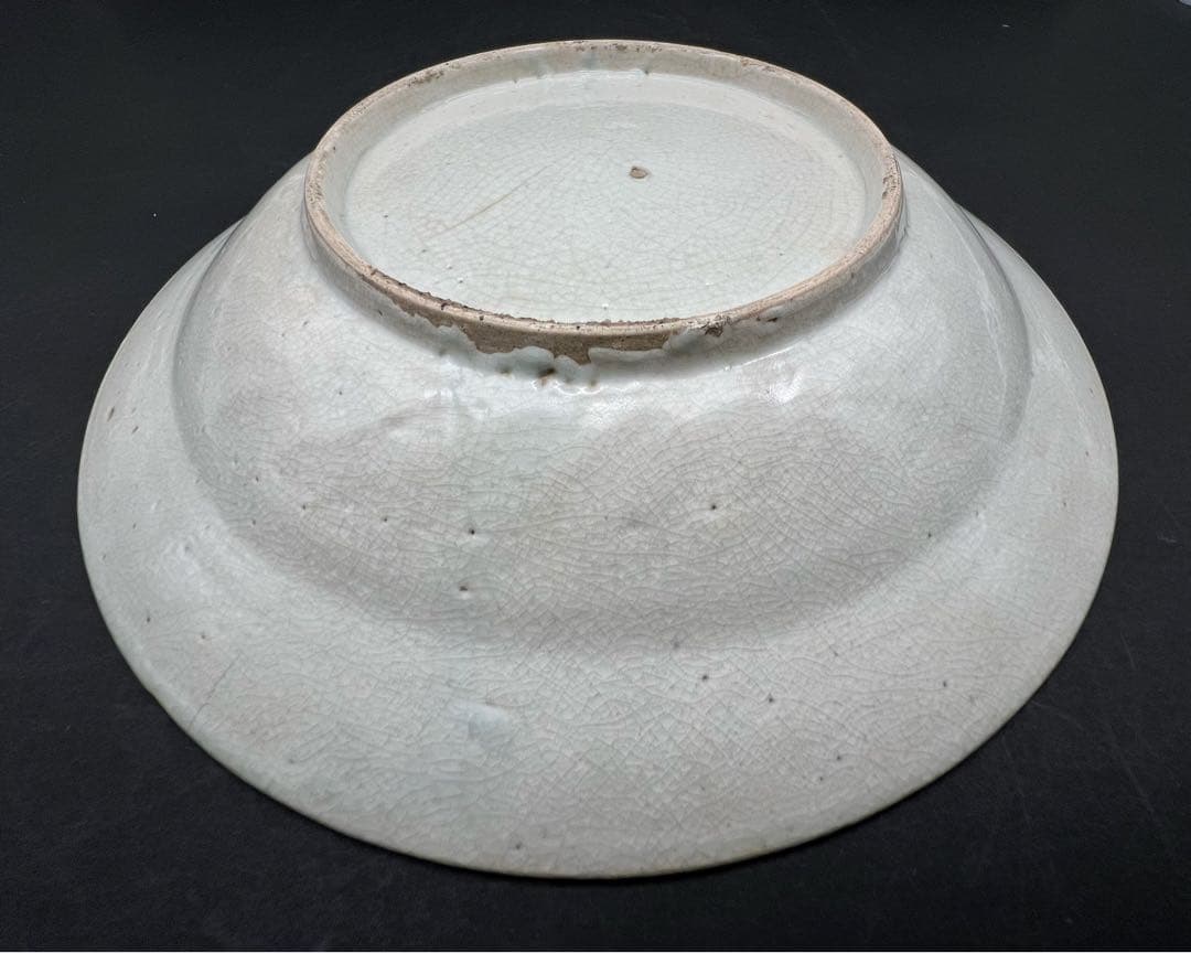 古美術 骨董品 安南染付花鳥文鉢 飾り皿 木箱付き