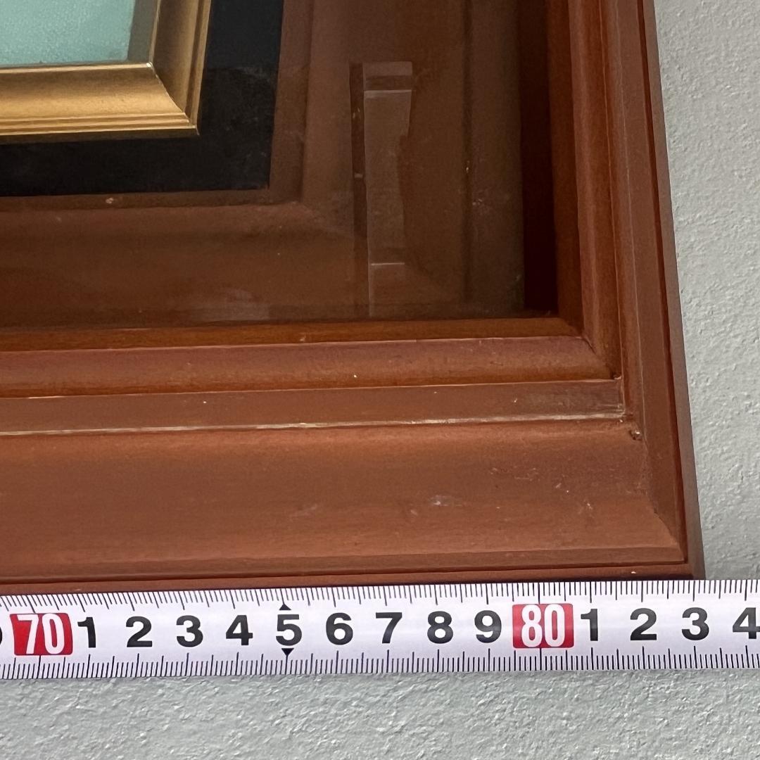 額縁付き 広瀬和之 F12 油彩画 雲仙