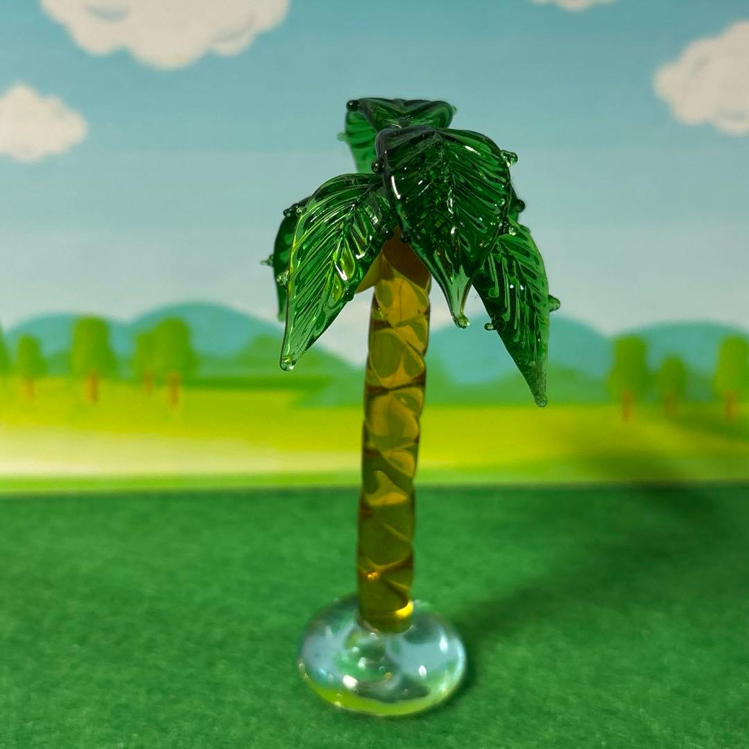 ヤシの木 ガラス細工 ミニチュア