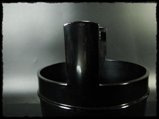 川瀬 表完 利休好 黒塗 真手桶 茶道具 f133