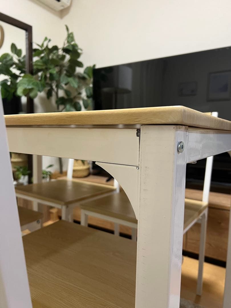 ナチュラル 木製ダイニングテーブルセット チェア