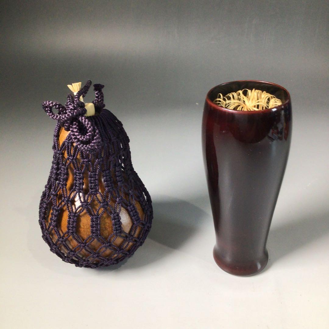 S121 御所籠 『和田鱗司作』『利休形』『竹茶籠』『茶器揃』 共箱