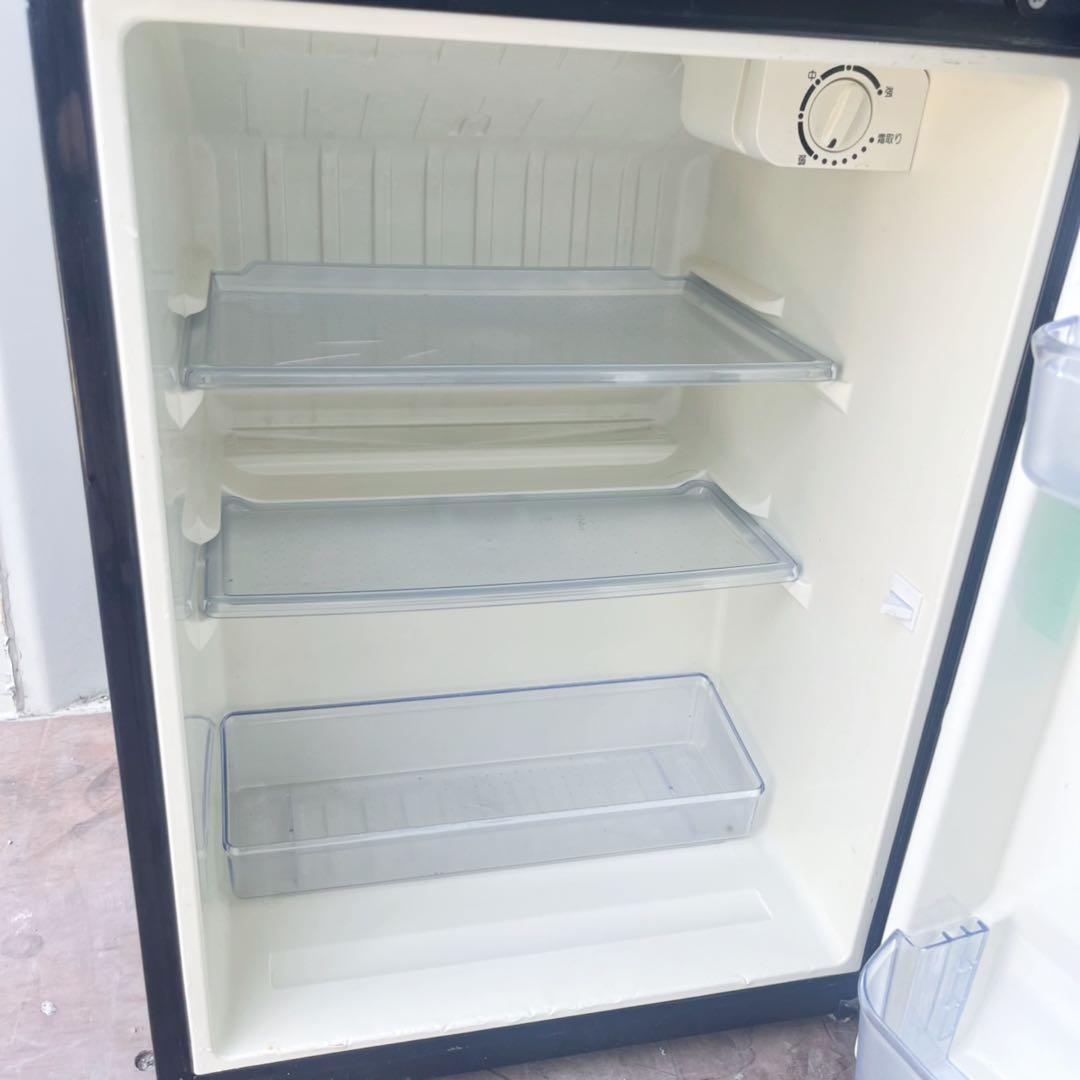 取付無料！完動品！スタイリッシュブラック小さめ便利サイズ冷蔵庫・電子レンジ！