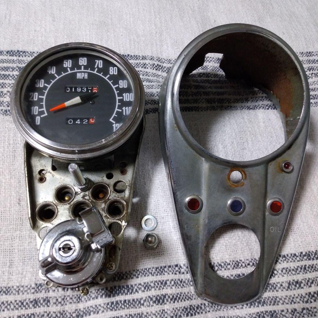 ☆ハーレーメーター☆3ライトメーターダッシュ☆パン☆ショベル☆エボ