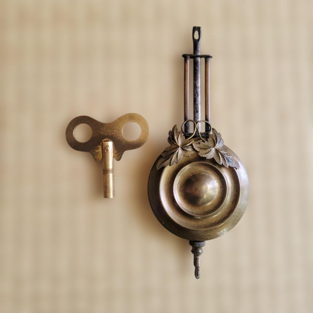 精工舎 掛時計 張り四ツ丸達磨 真鍮枠 明治45年～大正元年頃 ボンボン時計