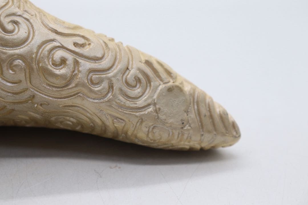 益子焼　オブジェ　坂田甚内作　箔押深甚紋テトラポット　250818