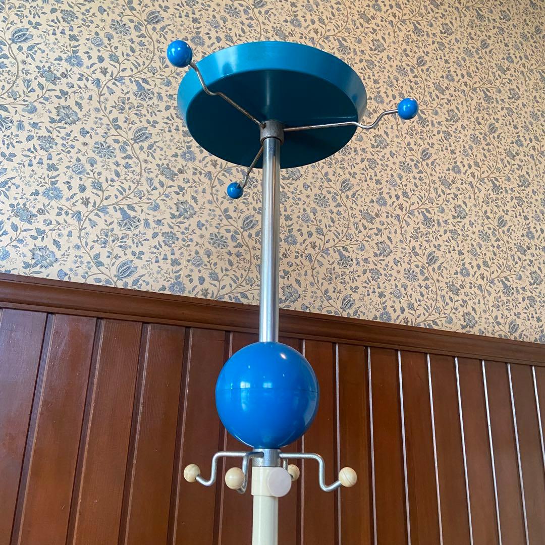 70's スペースエイジ ポールハンガー 昭和レトロ 貯金箱付き 当時物