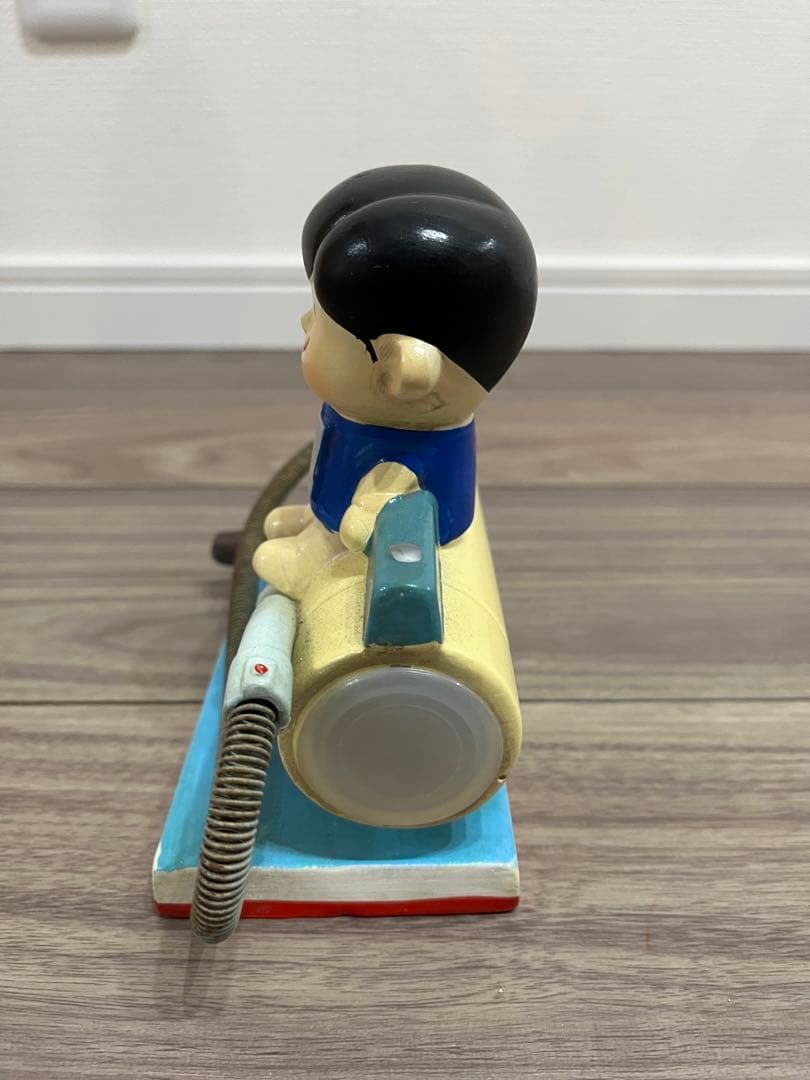 ナショナル坊や陶器製貯金箱掃除機 昭和レトロ 販促品ノベルティ 時物