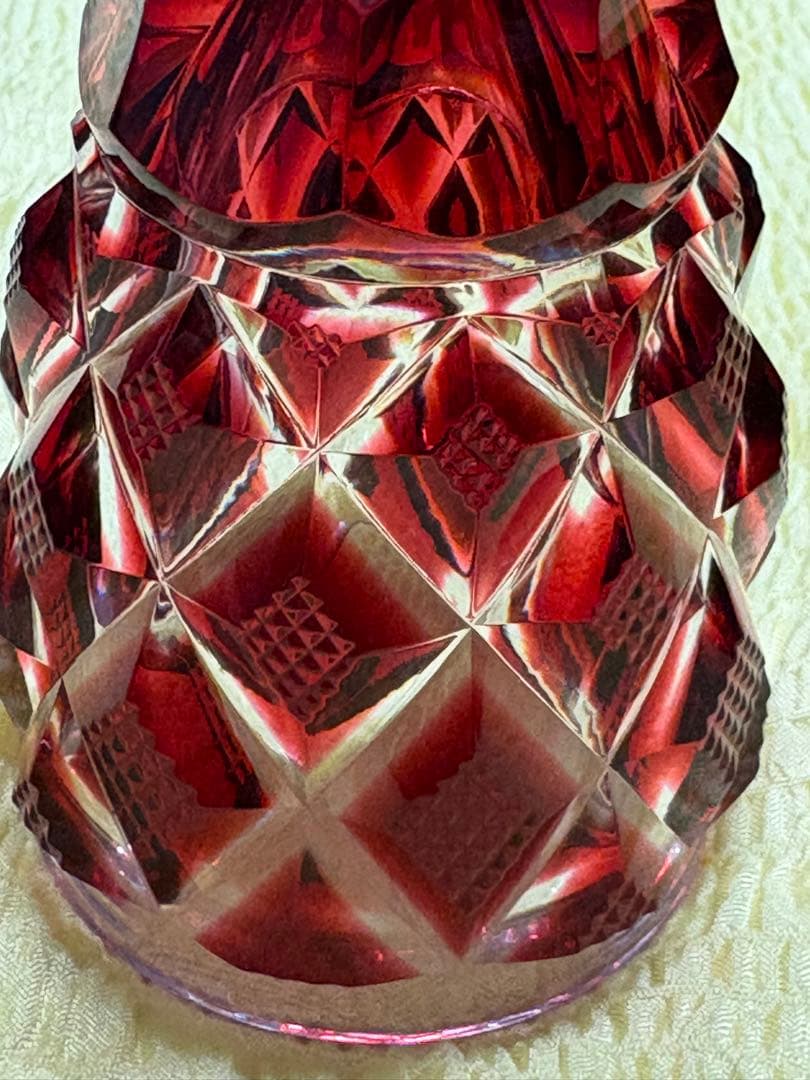 希少】薩摩切子脚付杯 復元島津 ✨ガハハ本舗お宝倉庫市