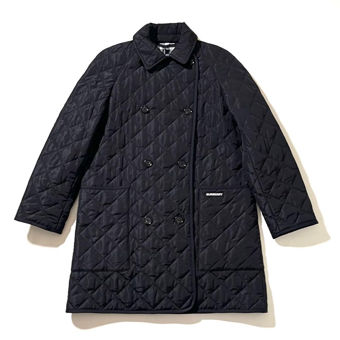 新品未使用】本家バーバリー キルティング コート ロゴ 裏地ノバ