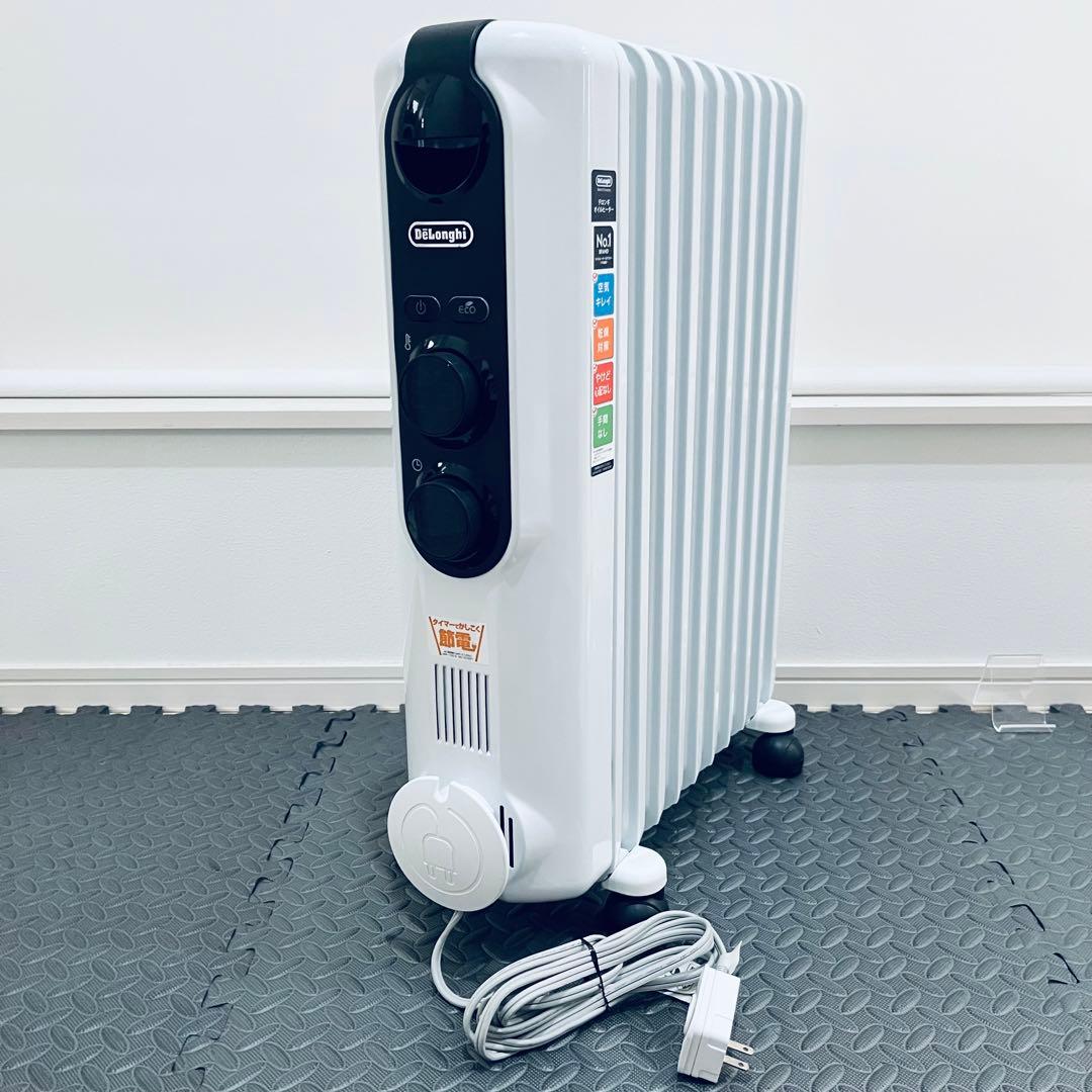 デロンギ オイルヒーター ECOモード付き ホワイト RHJ35M1015-BK