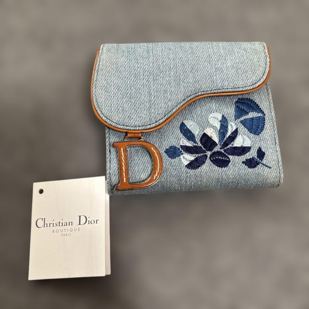 未使用 クリスチャンディオール 財布 サドル ロータスウォレット