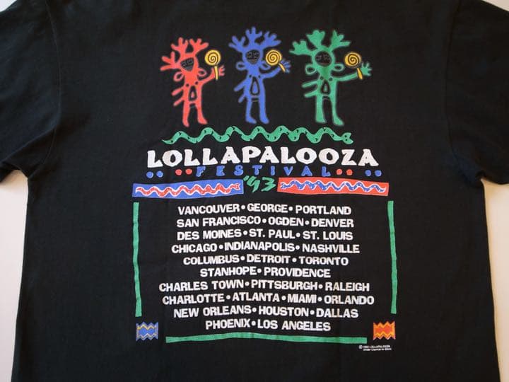 LOLLAPALOOZA 93年 ロックTシャツ XL ロラパルーザ ビンテー