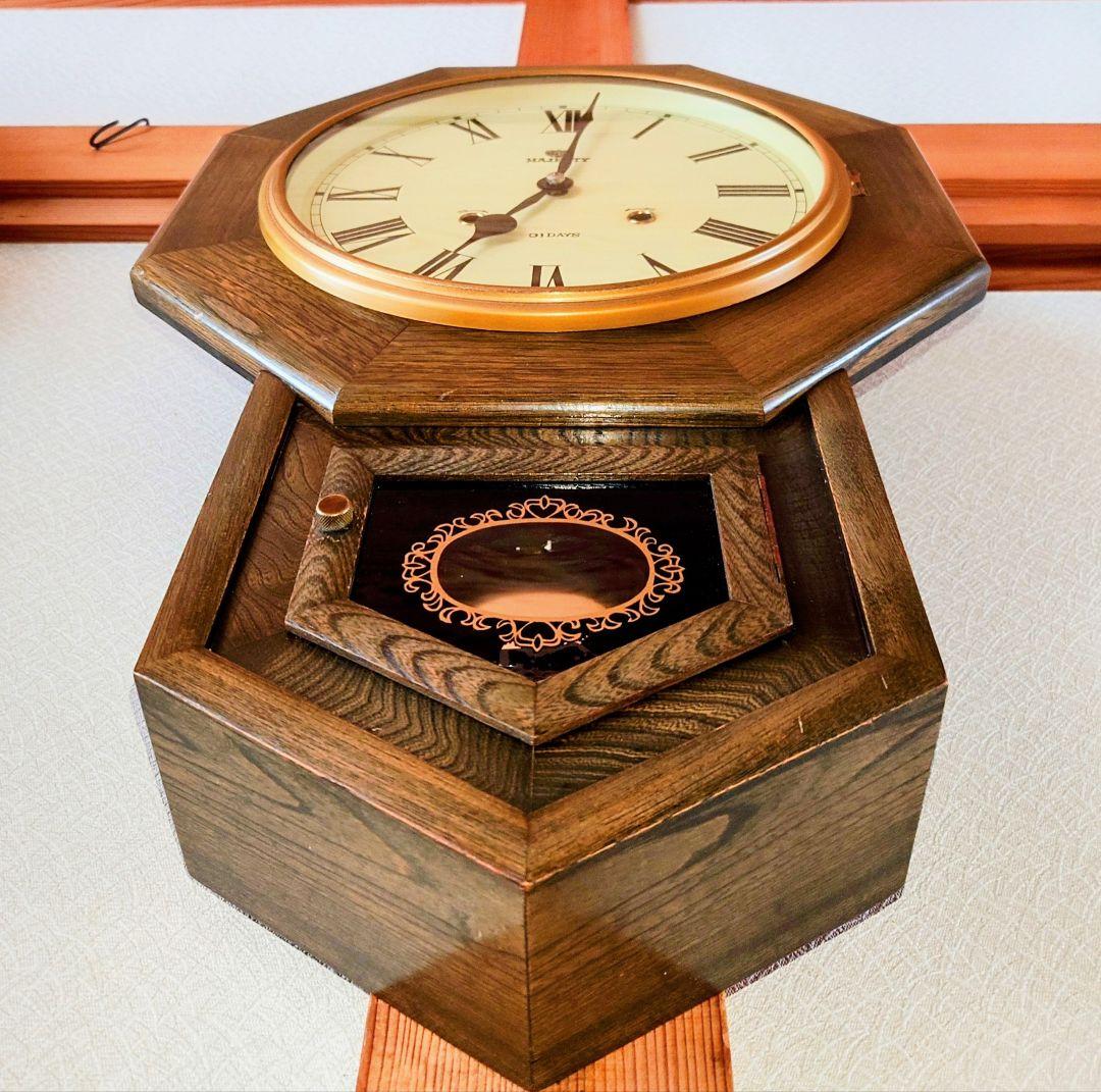 〈完動・極美品〉武田時計MAJESTY　31日巻　八角ゼンマイ振り子時計　古時計