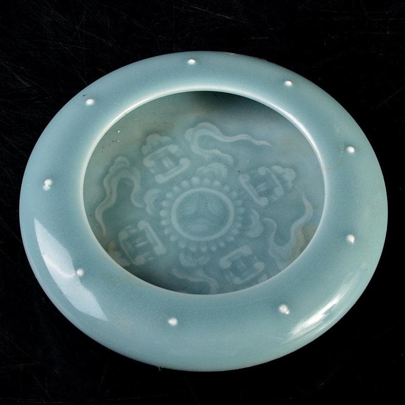 中国大清乾隆年製青磁水孟C7294E