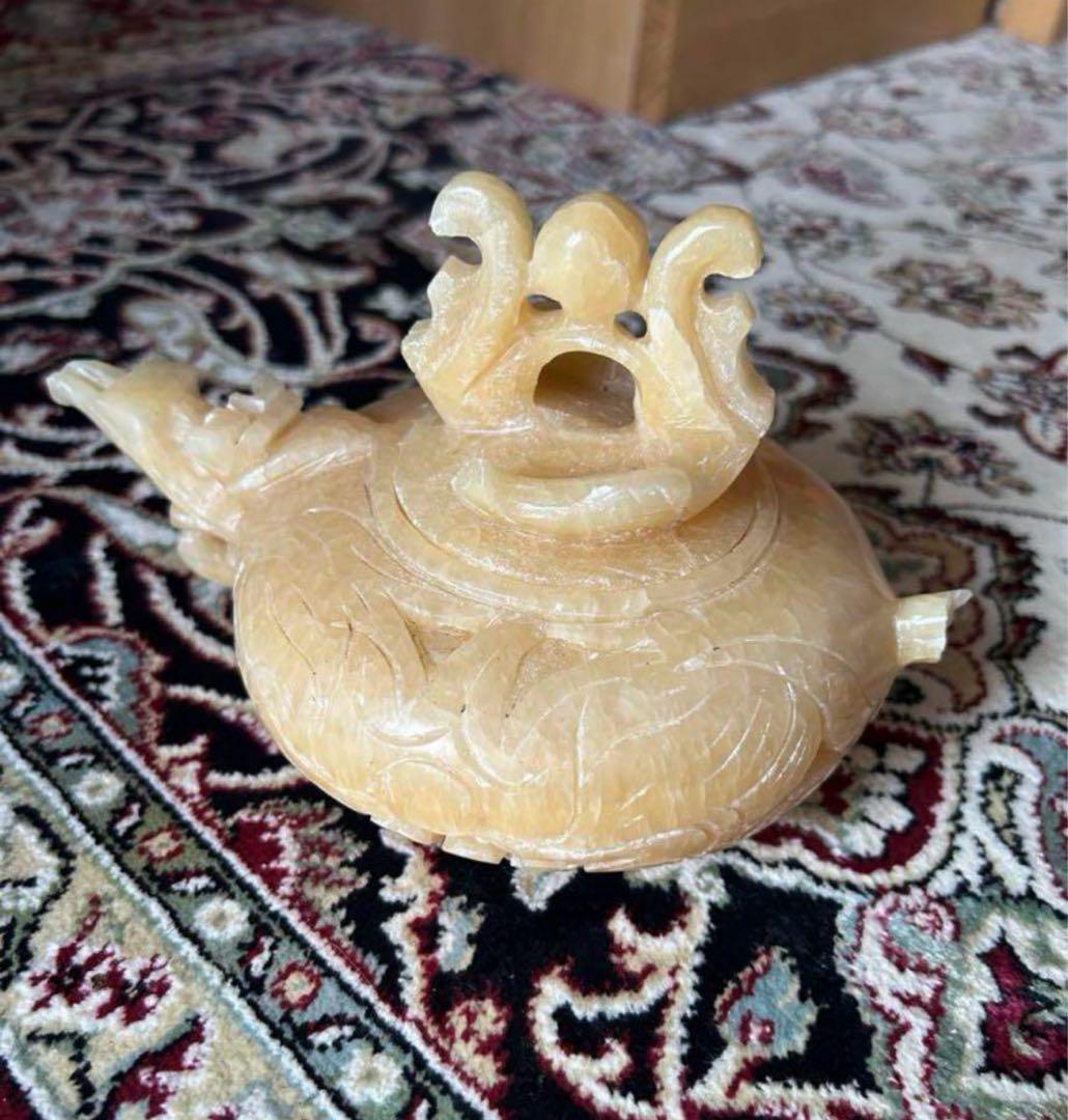 中国 香炉 翡翠 美しい陶磁器 古美術 骨董品 美術 中国美術 中国古玩