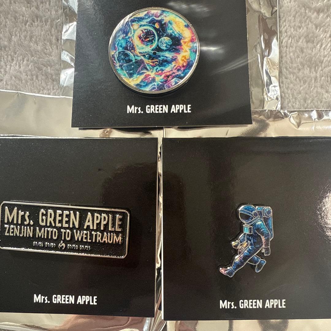 Mrs. GREEN APPLEゼンジン ミセス ガチャ ピンバッジ 3個セット - メルカリ