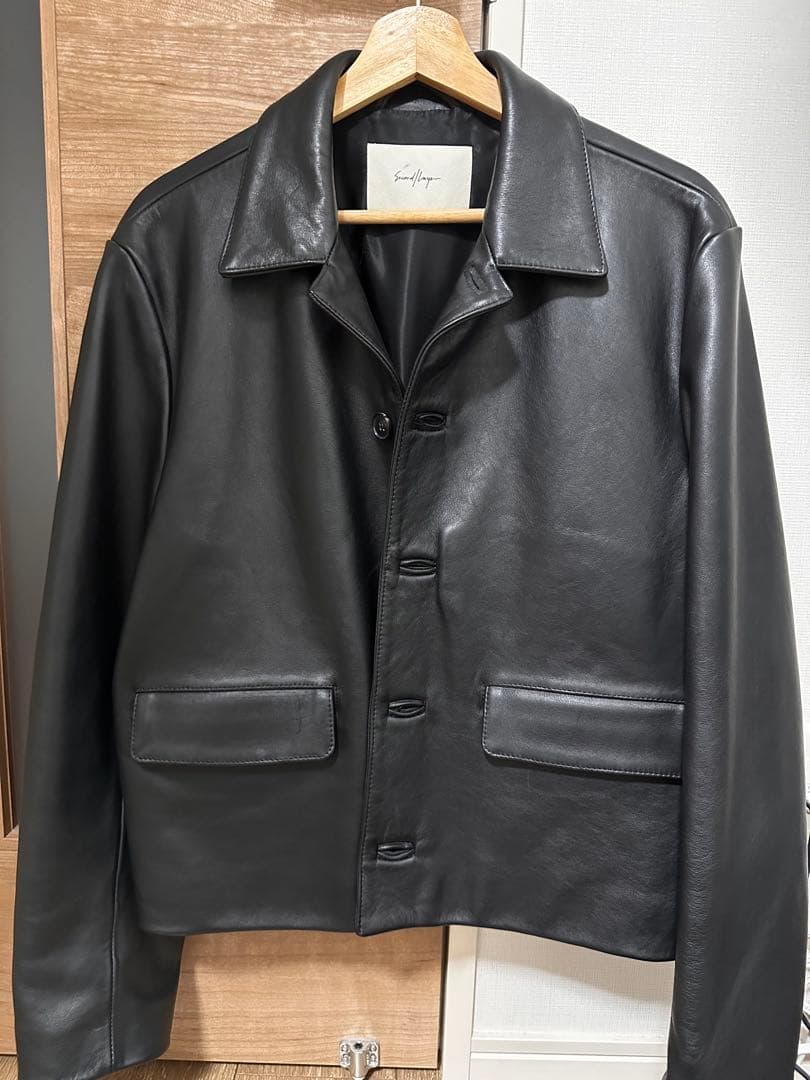 美品 SECOND LAYER MAD DOG レザー ブラック 46