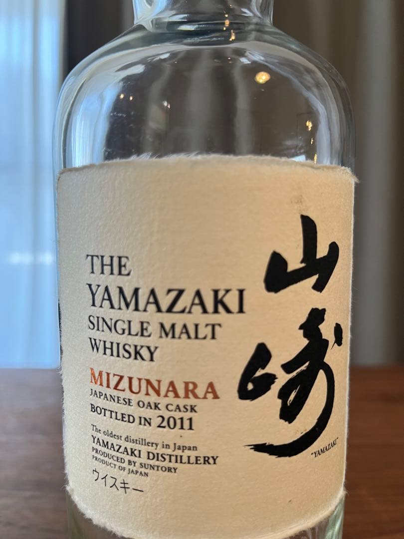 <希少> 山崎 ミズナラオークカスク 2011年　空瓶　箱付き 希少> 山崎 ミズナラオークカスク 2011年空瓶箱付き