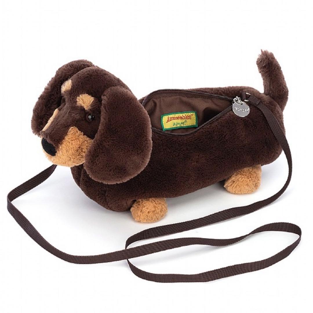 新品 ジェリーキャット 犬 ダックスフンド ポシェット カバン バッグ