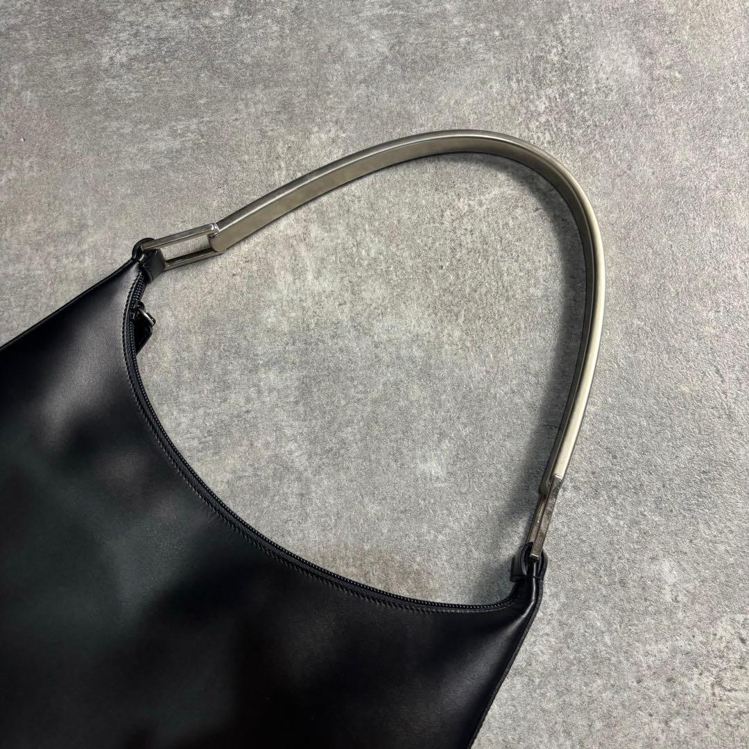 バッグ FW1998 PRADA SILVER HANDLE LEATHER BAG