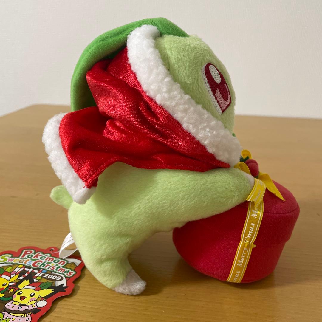 2009年 ポケモンセンター限定 クリスマス チコリータ ぬいぐるみ タグ