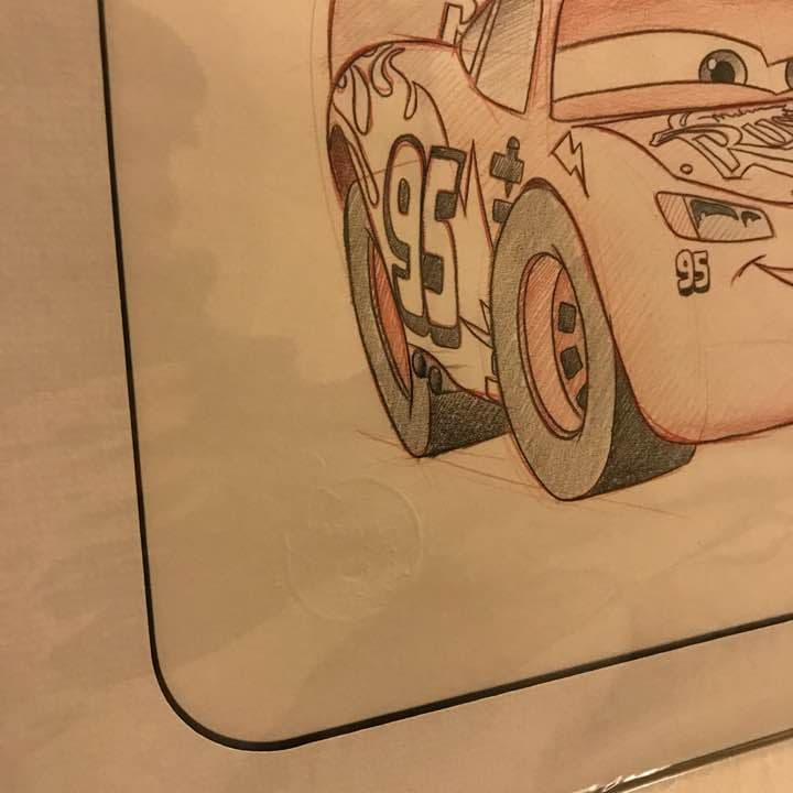 カーズ Art Of Disney 世界に一枚 ラフスケッチ マックイーン