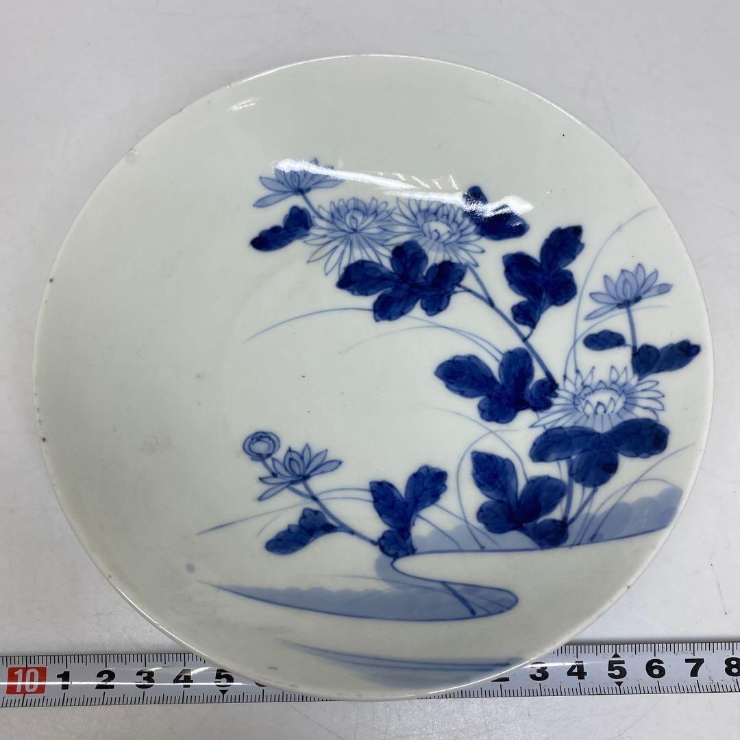 江戸後期　鍋島焼　櫛目高台　中皿　直径15.8㎝タトチ　東さ7-0330☆2F