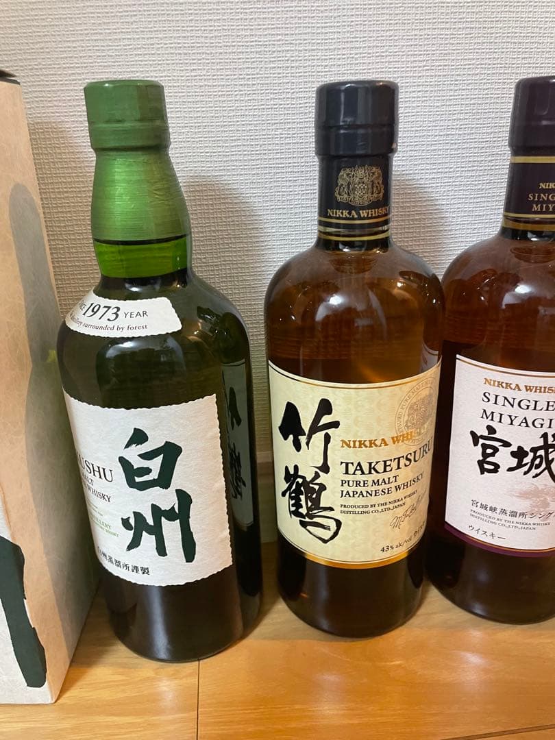 n*o様 白州箱付き 竹鶴 宮城野 余市 4本セット - ウイスキー最 安値