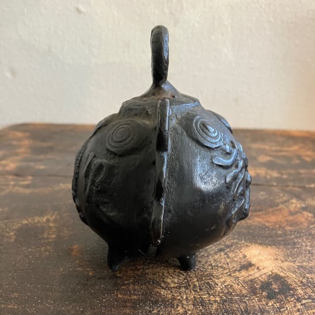 希少 古鈴 梵字 チベット 仏教美術 四足 古銅 密教 骨董 アンティーク