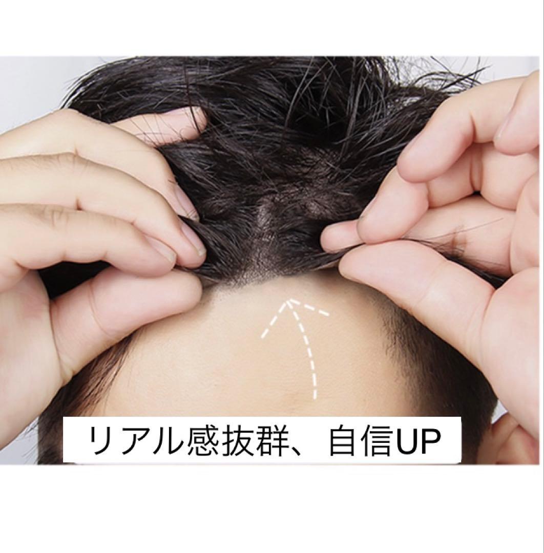 メンズ ウィッグ 男性用 かつら 100%人毛 黑色