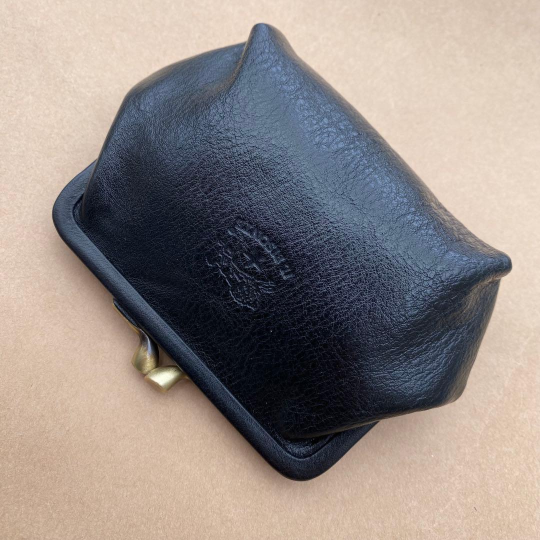 がま口　ポーチ　ミニ財布　ケース　小銭入れ　小物入れ　ブラック