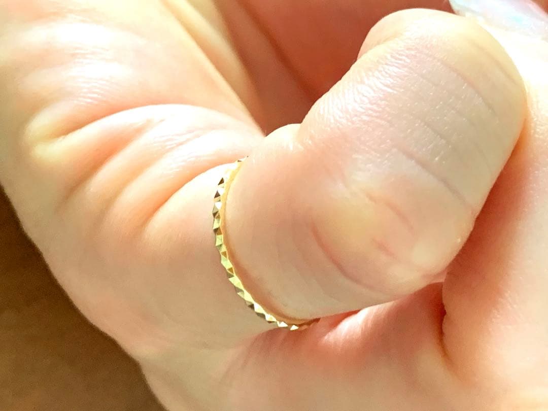 ✨キラッ✨eteクレールK18YG スタッズカットリング#5 定価41,800円