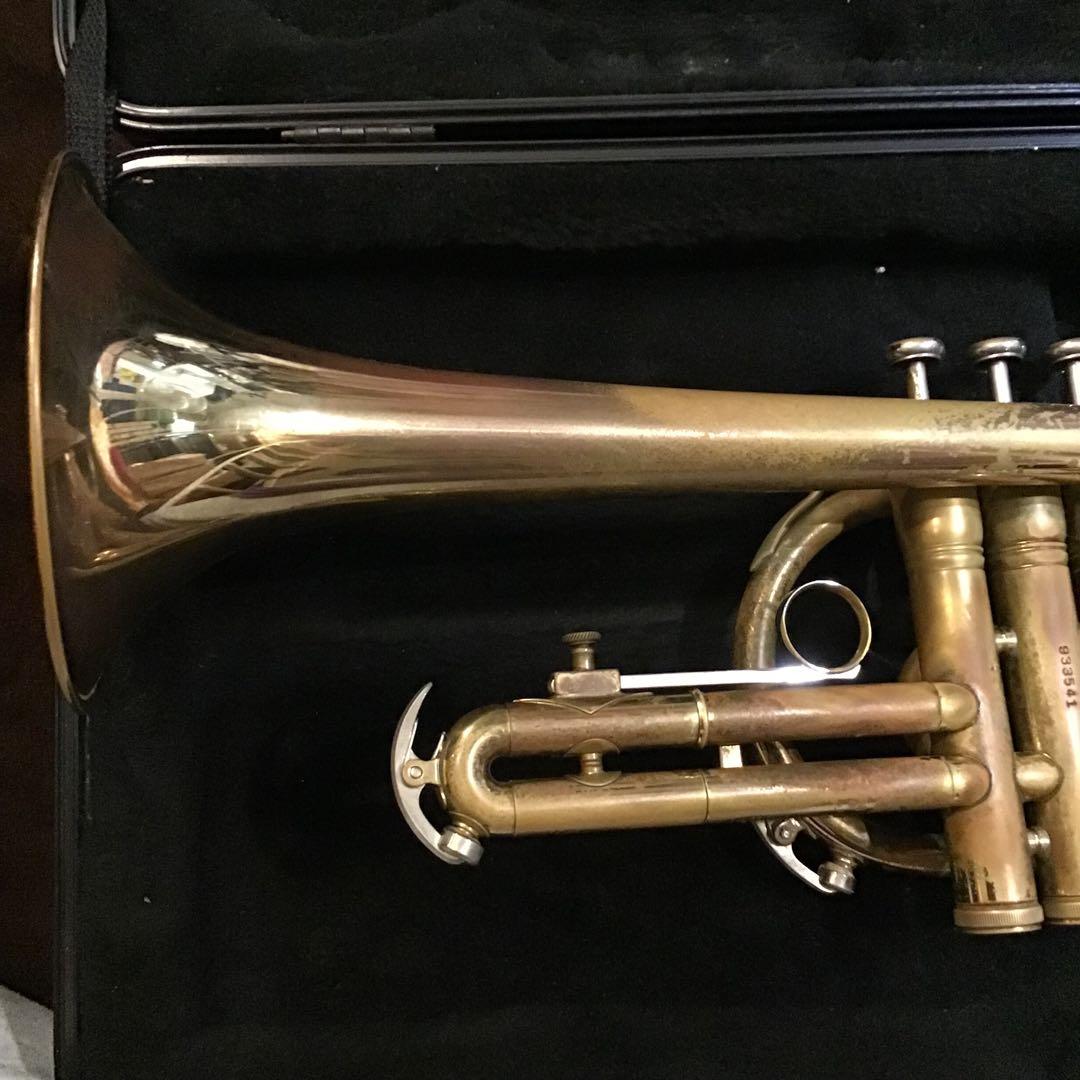 f)KING 603 コルネット キング　ピストン、抜き差し管動作良好