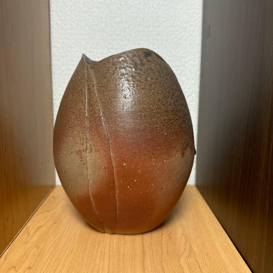 渡邊琢磨　備前焼　花入