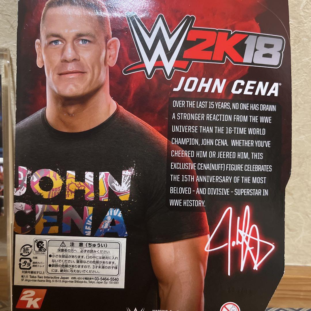 wwe 2K18ジョンシナフィギュア直筆サイン入り限定プレート
