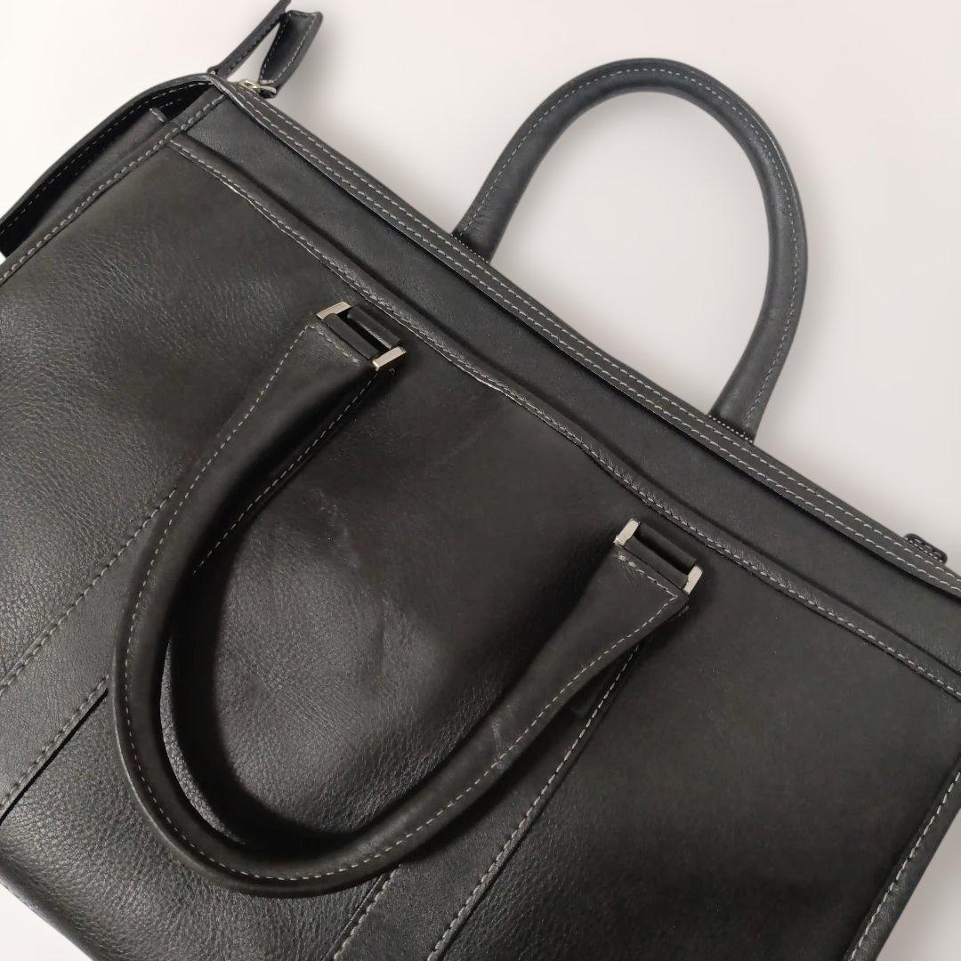 土屋鞄 プロータ 本革レザー ビジネスバッグ ブラック 美品