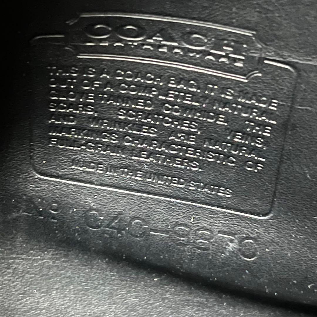 美品 オールドコーチ 2way ショルダーバッグ グラブタンレザー ブラック