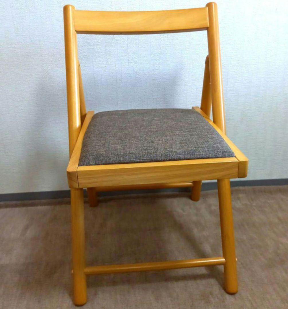 わいわい　テーブル チェア 2点セット 折りたたみ コンパクト 木製