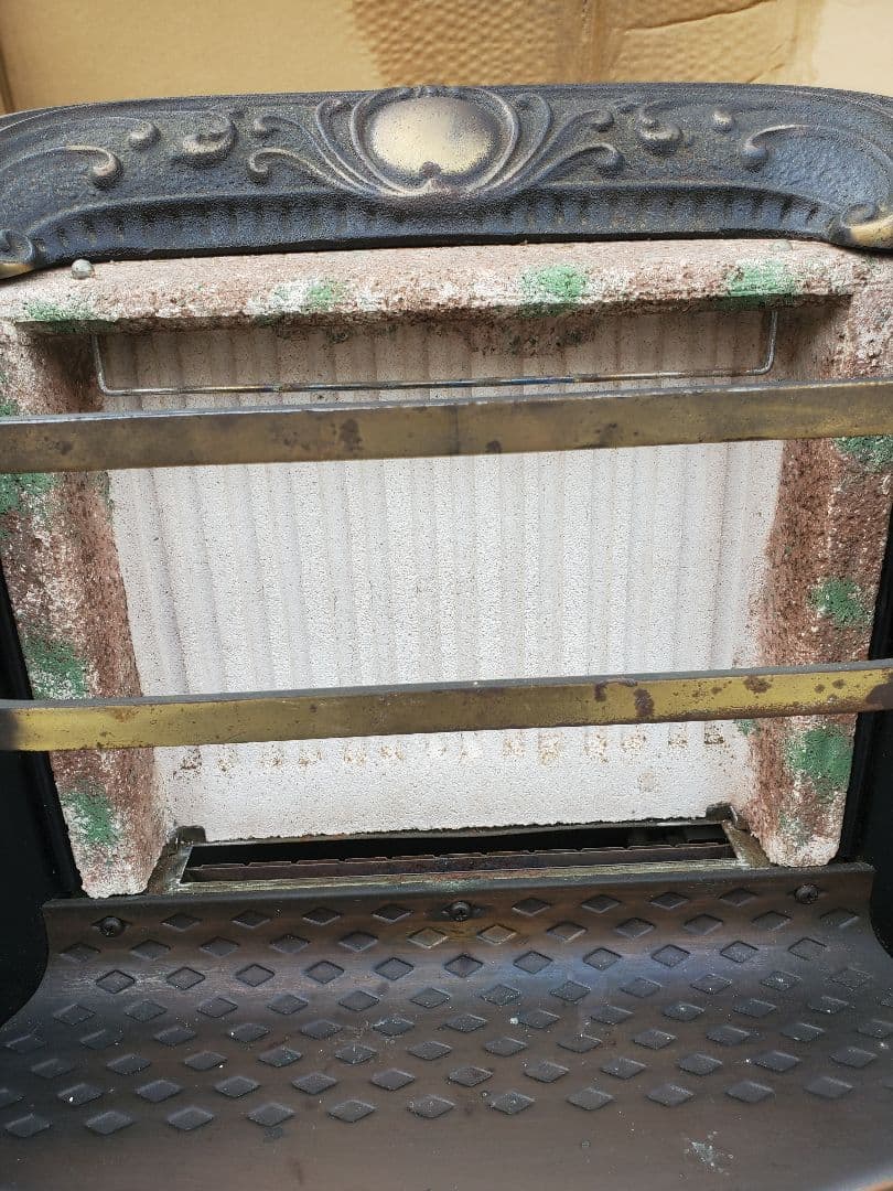 古い アイアン ガスストーブ 磯村産業 角型5号