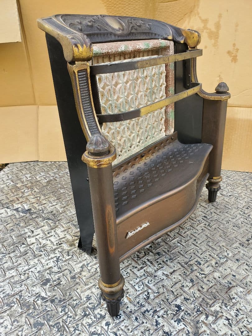 古い アイアン ガスストーブ 磯村産業 角型5号