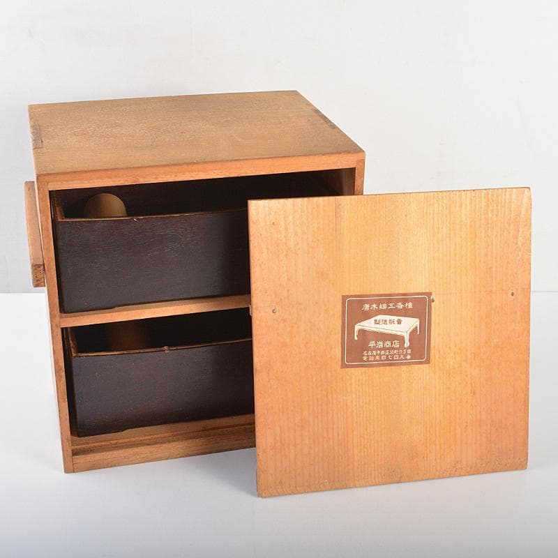 喫煙具 唐木斑竹細工 莨盆 煙草盆 一對 時代箱付 V R7346B - メルカリ