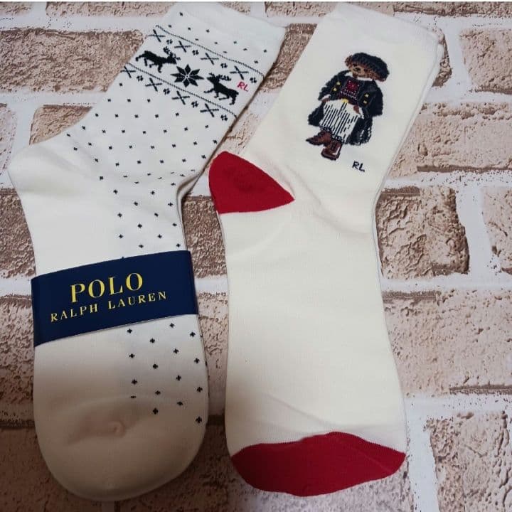 ラルフローレン バスタオル 靴下 2足 ギフトBOX 袋